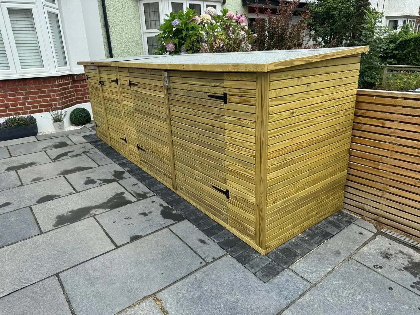 Practical timber garden storage: VISAN-supplied photograph