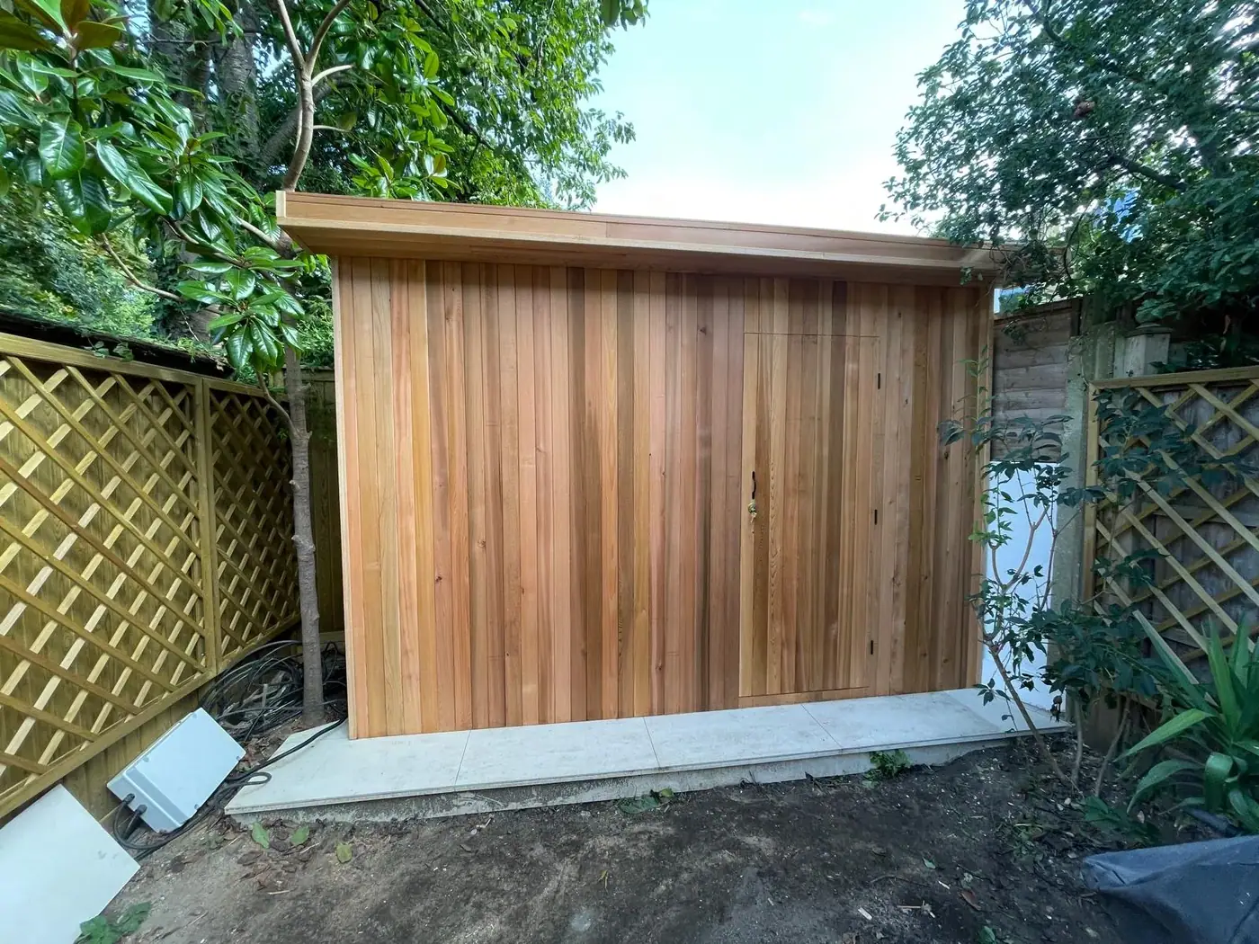 Timber-clad garden store: VISAN-supplied photograph